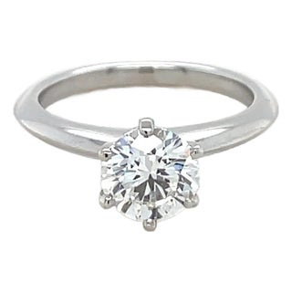 Tiffany & Co., 1.09 Carat Diamond Engagement Ring, Size 5 For Sale