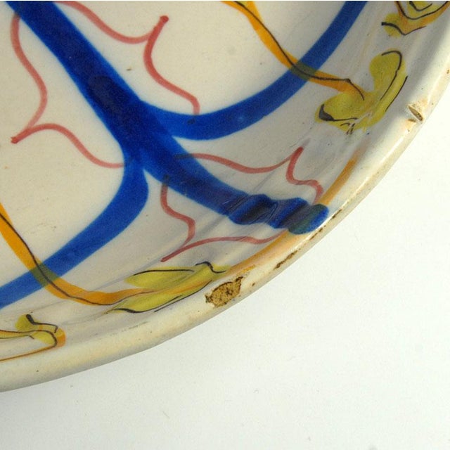 Ceramic Antique 19th Century Spanish Maiolica Plate from Talavera For Sale - Image 7 of 12