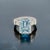 Traditional Natural Aquamarine Diamond Ring 6.25 Platinum 5.3 TCW Certified For Sale - Image 3 of 13