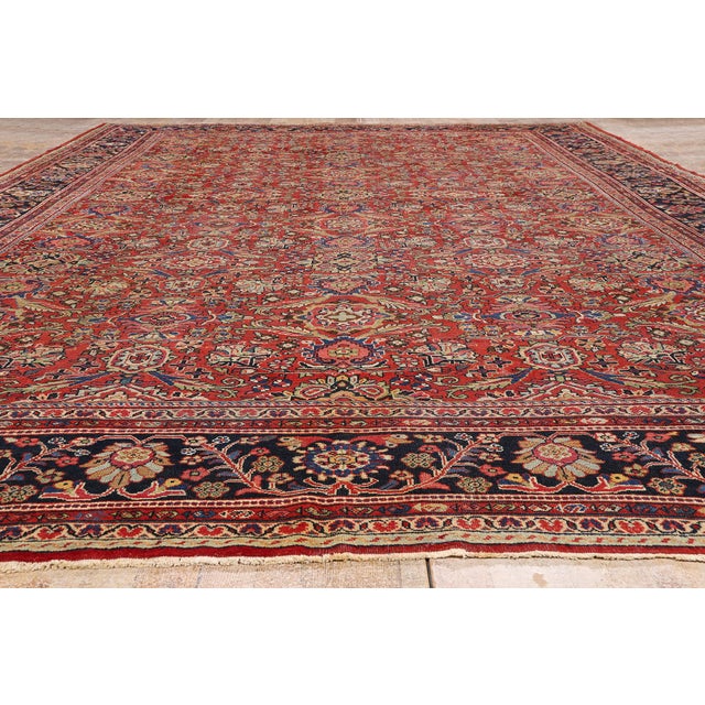 Late 19th Century Persian Mahal Rug, 12'03 X 18'04 For Sale - Image 9 of 10