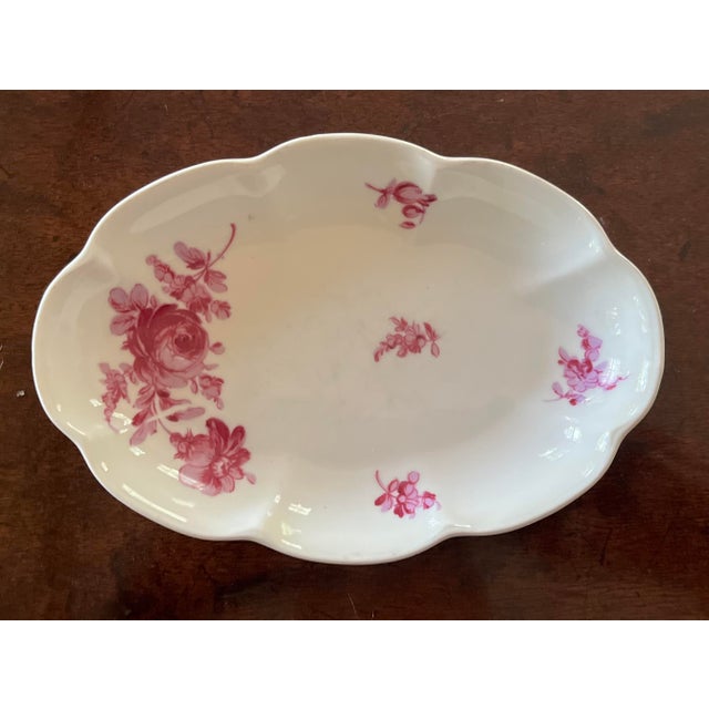 French Haviland Limoges Puce Floral Porcelain Soap Dish or Pin Tray for Hotel Ritz, Paris For Sale - Image 3 of 12