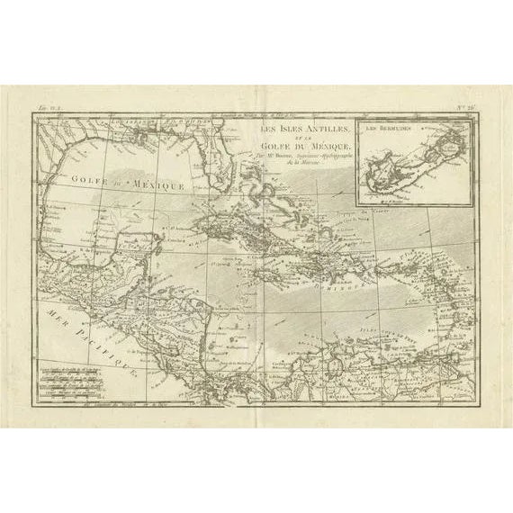 Authentic Antique Map of the Caribbean, Gulf Coast and Central America, 1787 For Sale - Image 10 of 10