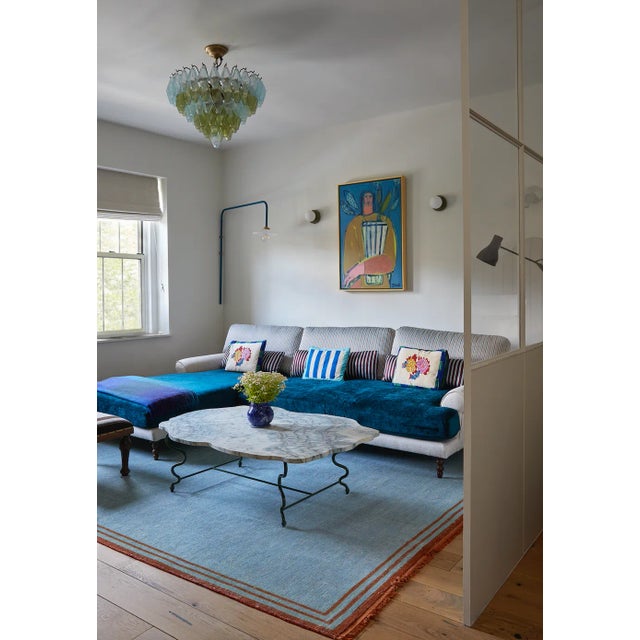 Contemporary Ward + Gray Terracotta by the Sea HandKnotted 100% Ghazni Wool Runner Rug, 2.5' x 12' For Sale - Image 3 of 3