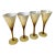 Cased Glass Champagne Coupes in the Manner of Carlo Moretti: Set of Four For Sale