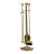 Mid 20th Century Solid Brass Seashell Handle Fireplace Tool Set With Scallop Shell Base Stand For Sale