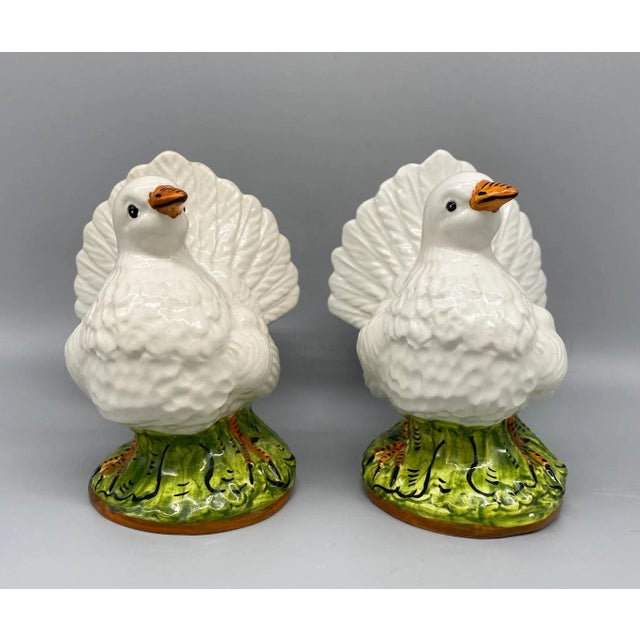 Italian Mid Century Italian White Dove Birds - a Pair For Sale - Image 3 of 13
