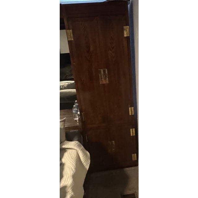 Henredon 1960s Henredon Campaign Style Bedroom Set For Sale - Image 4 of 11