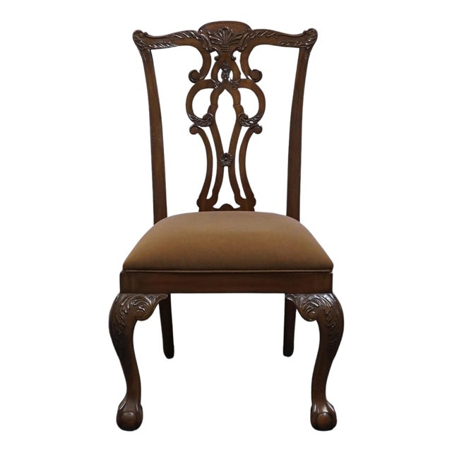 Ethan Allen Newport Collection Traditional Chippendale Style Dining Chair 34-6401 - 570 Belmont Finish For Sale