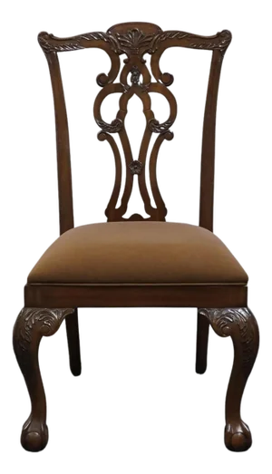 Ethan Allen Newport Collection Traditional Chippendale Style Dining Chair 34-6401 - 570 Belmont Finish