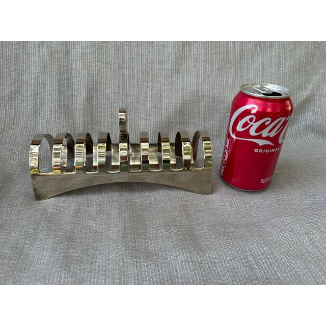Vintage Modern Silver Plate Toast Rack Holder 8 Slice For Sale - Image 12 of 13