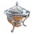Antique Silver Serving Chafing Dish From Hotel Brewster in Boston For Sale