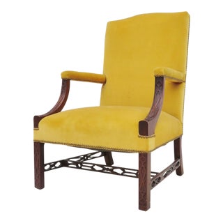 19th Century Chippendale Library Chair For Sale