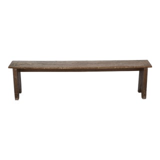 Antique Painted Wooden Bench For Sale