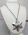 Trifari Vintage 1970s Signed Crown Trifari Rhodium Plated Star Pendant Necklace For Sale - Image 4 of 7