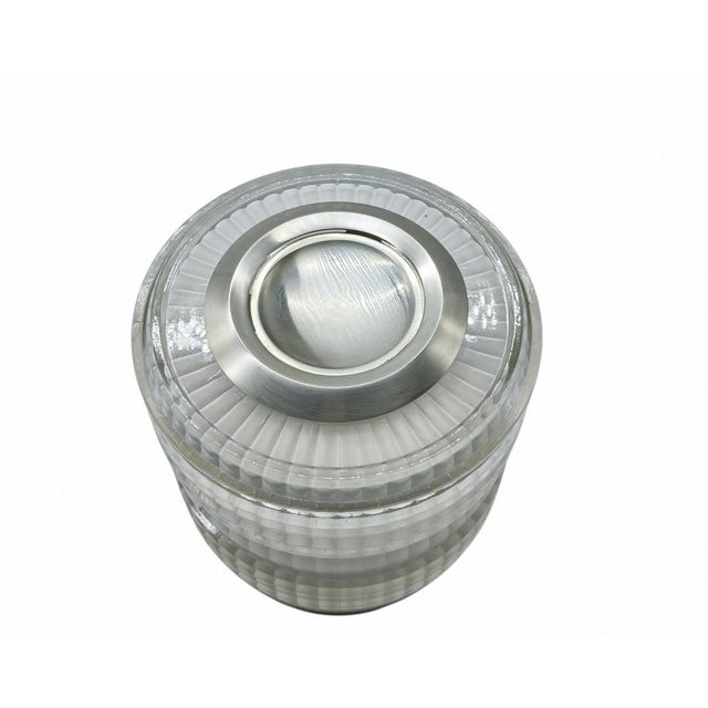 An extremely rare and beautiful designer table lamp from Oluce, characterised by its iconic Fresnel lens-shaped glass...