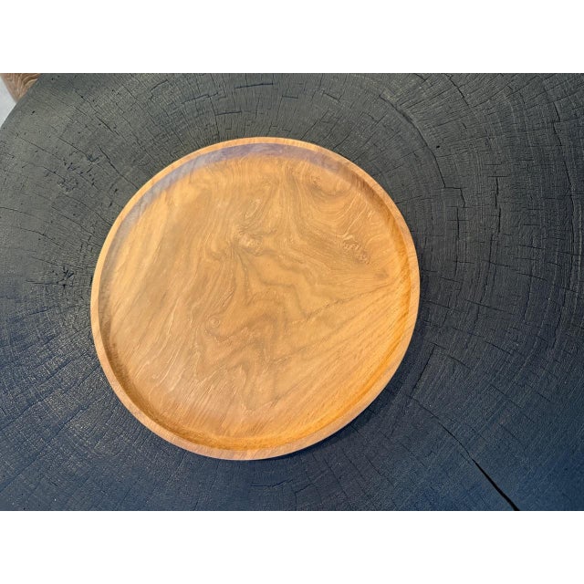 Andrianna Shamaris Minimalist Teak Wood Plates - Set of 5 For Sale - Image 13 of 18