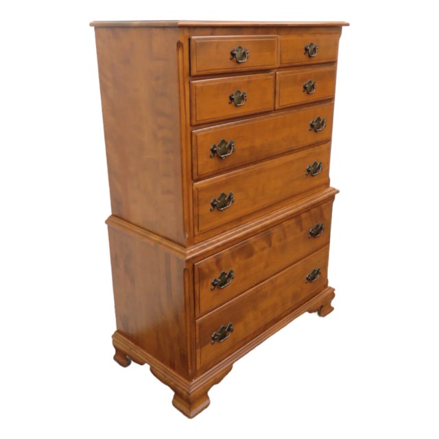 Ethan Allen Solid Maple Tall Chest of Drawers 6179 For Sale