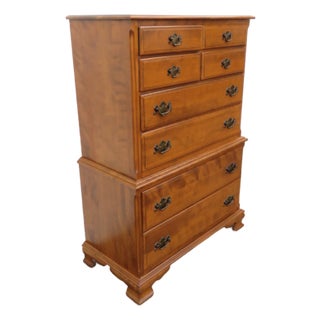 Late 20th Century Ethan Allen Solid Maple Tall Chest of Drawers 6179 For Sale