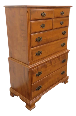 Late 20th Century Ethan Allen Solid Maple Tall Chest of Drawers 6179