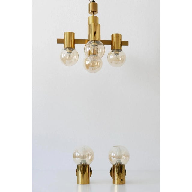 Chandelier & 2 Wall Lamps Set by Hans-Agne Jakobsson for Markaryd, 1960s, Set of 3 For Sale - Image 14 of 18