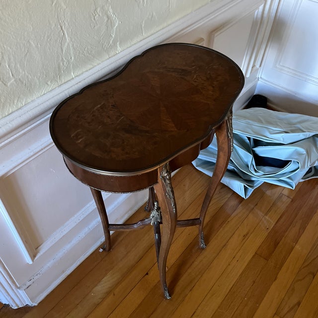 Wood Late 20th Century Louis XV Style Side Table For Sale - Image 7 of 9