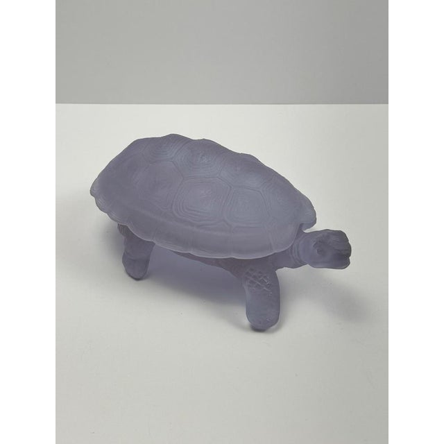 1960s Glass Turtle by Curt Schlevogt Neodymium, 1960s For Sale - Image 5 of 10