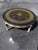 19th Century Round French Hand Painted Gilt Coffee Table with Glass Top For Sale - Image 12 of 13