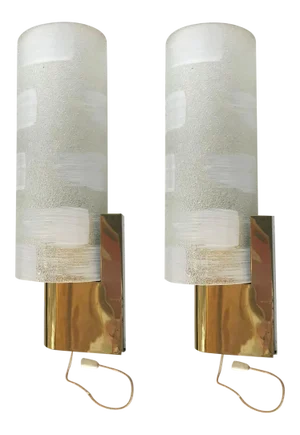 Vintage French Lumix Sconces - A Pair