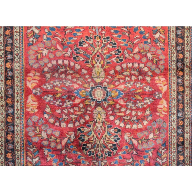Textile Early 20th Century Vintage Sarouk Rug For Sale - Image 7 of 10