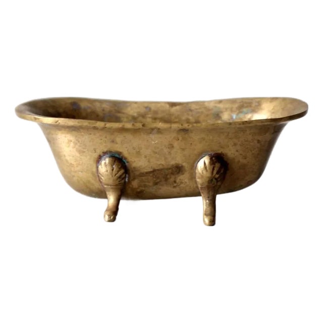 Vintage Brass Bathtub Soap Dish For Sale