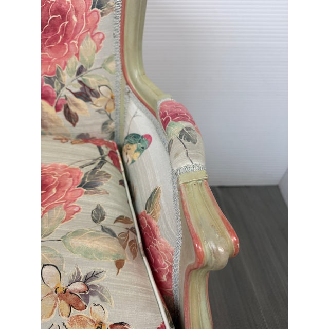 Wood French Louis XV Bergere Chair, Gilded For Sale - Image 7 of 12