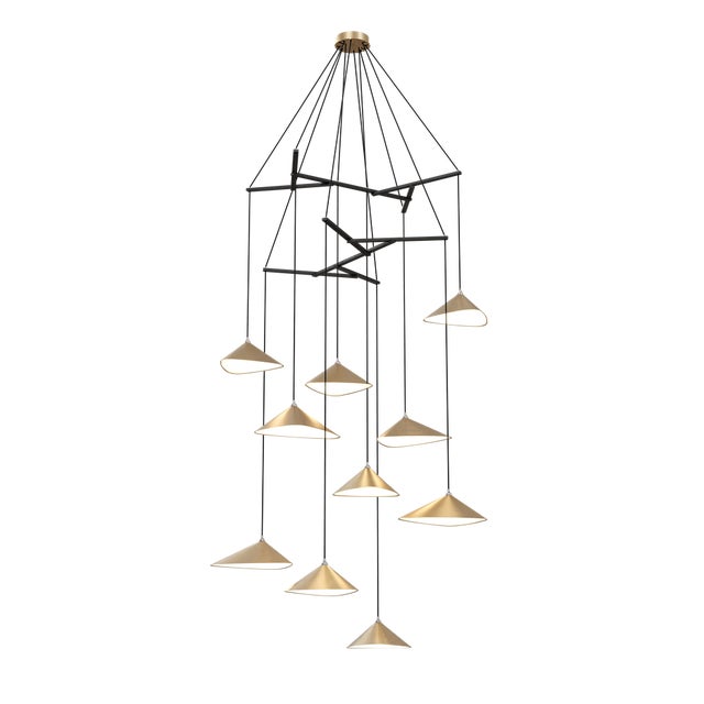 Emily is a series of handmade sheet steel lampshades in various finishes and spatial arrangements. The Vertical models of...