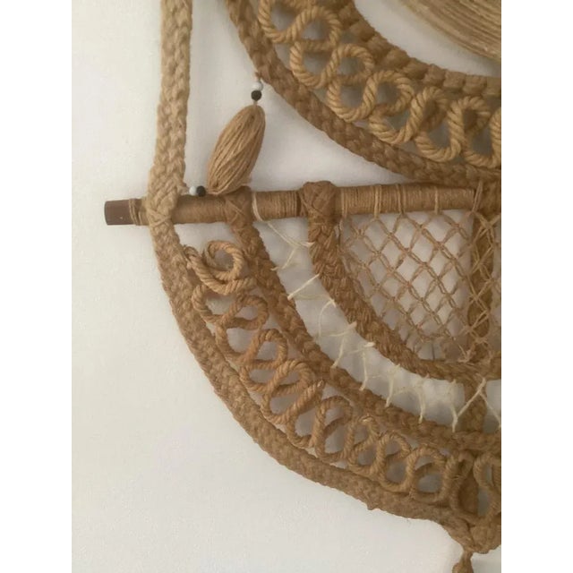 Folks Art Design Wall Hanger, 1960s For Sale - Image 6 of 8