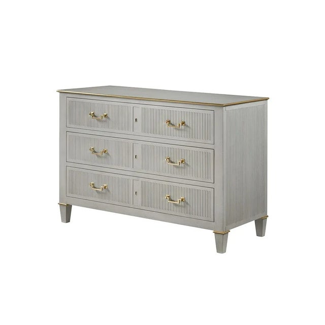 Wood Dutch Transitional Painted Commode For Sale - Image 7 of 7