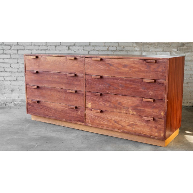 Brown 1970s Charles Webb Eight-Drawer Oak Dresser For Sale - Image 8 of 18