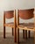 Brutalist Elm and Leather Dining Chairs from Maison Regain, 1970s, Set of 4 For Sale - Image 4 of 16