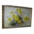 1980s Gold Frame Art Hanging Picture Home Decor Yellow and Blue Flowers For Sale