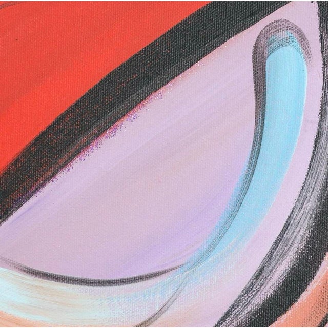 Huge 20th C Abstract Oil Painting "Swirls" Pop Art For Sale - Image 9 of 10