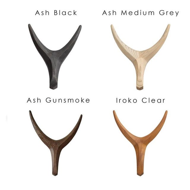 Medium Nguni Head Black Iroko, Animal Head Wall Sculpture, Clear / Natural For Sale - Image 9 of 9