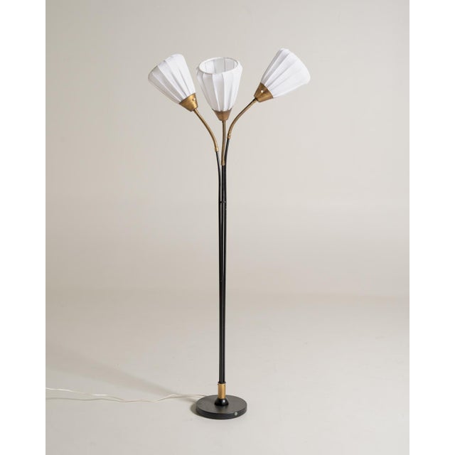 Swedish Three-Light Floor Lamp, 1950s For Sale - Image 14 of 14