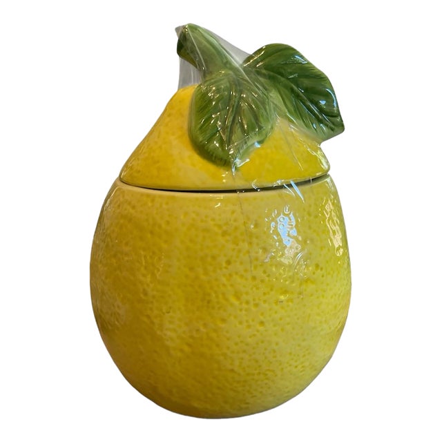 1990s Ceramic Lemon Cookie Jar For Sale