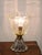 Metal Large Bullicante Murano Glass and Brass Flower Table Lamp from Barovier, Italy, 1950s For Sale - Image 7 of 14