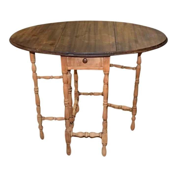 Imperial Furniture Grand Rapids Folding Wood Turned Leg Side Table With