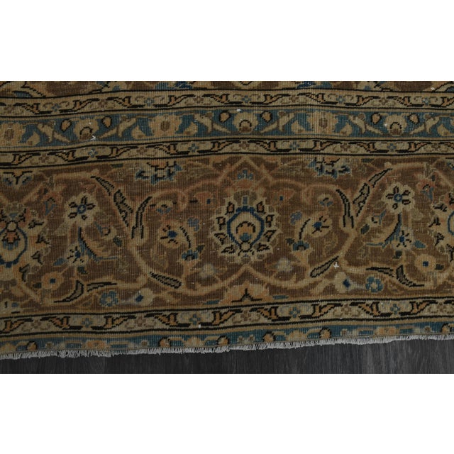 Persian 1970s Vintage Persian Handknotted Wool Orange Oversize Area Rug For Sale - Image 3 of 11