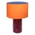 Stories of Italy Orange & Blue Macchia su Macchia Pillar Lamp with Orange Lampshade For Sale