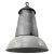 Industrial Large Vintage French Industrial Light Grey Enamel Pendant Lights from Mazda For Sale - Image 3 of 6