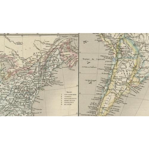Mid 19th Century French Map of North and South America by Cortambert, 1864 For Sale - Image 5 of 11