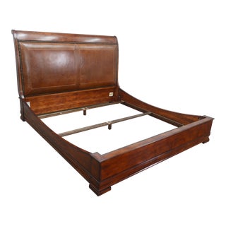 Henredon Leather King Bed For Sale