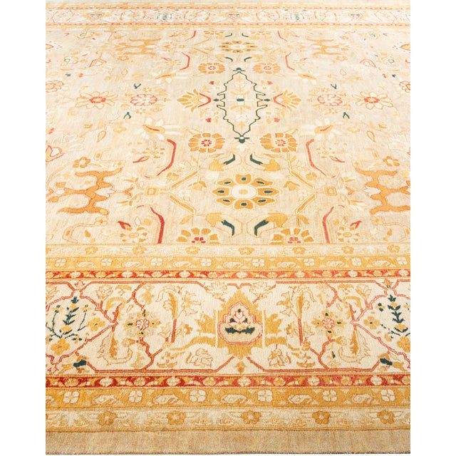 Solo Rugs Mogul, One-of-a-Kind Hand-Knotted Area Rug - Yellow, 9' 4" x 11' 8" For Sale - Image 4 of 8