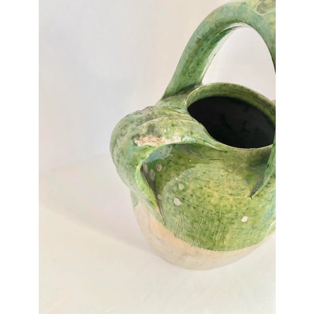 Late 18th Century Saintonge Green Glazed French Pottery Cruché For Sale - Image 11 of 12